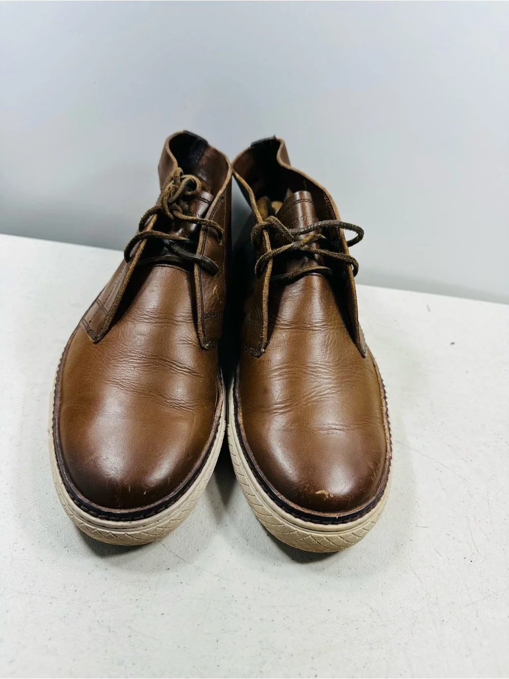 Frye Chukka Essex Gates Leather Cognac Boots Men’s Sz 10,5